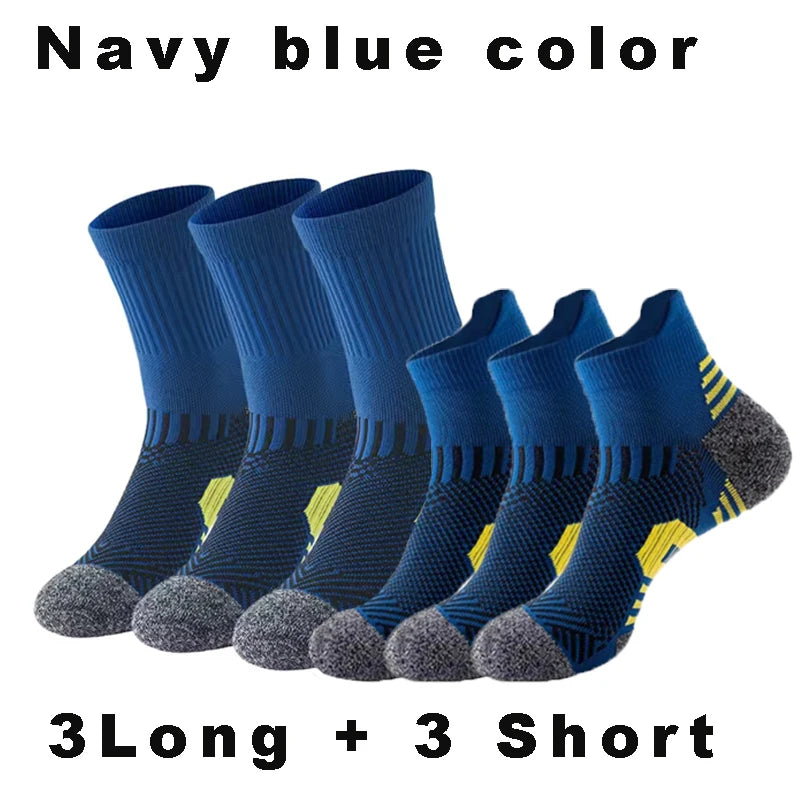 3/5/6Pairs Men's Sport Socks Breathable Outdoor Running Basketball Socks Training Short Tube Socks For Men