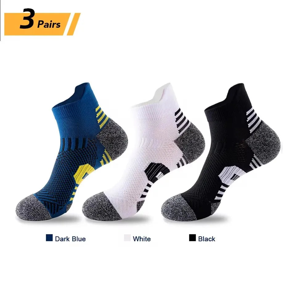 3/5/6Pairs Men's Sport Socks Breathable Outdoor Running Basketball Socks Training Short Tube Socks For Men