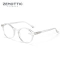 ZENOTTIC Round Anti Blue Light Blocking Reading Glasses Readers Fashion Transparent Frame Eyeglasses Women Men Diopter 0 to 4.0