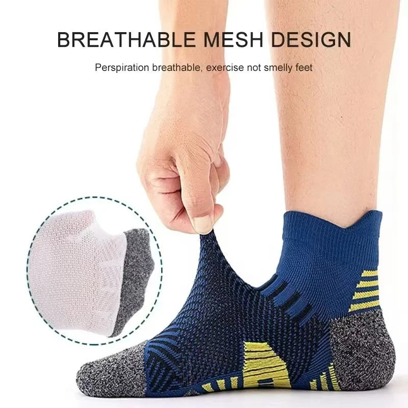 3/5/6Pairs Men's Sport Socks Breathable Outdoor Running Basketball Socks Training Short Tube Socks For Men