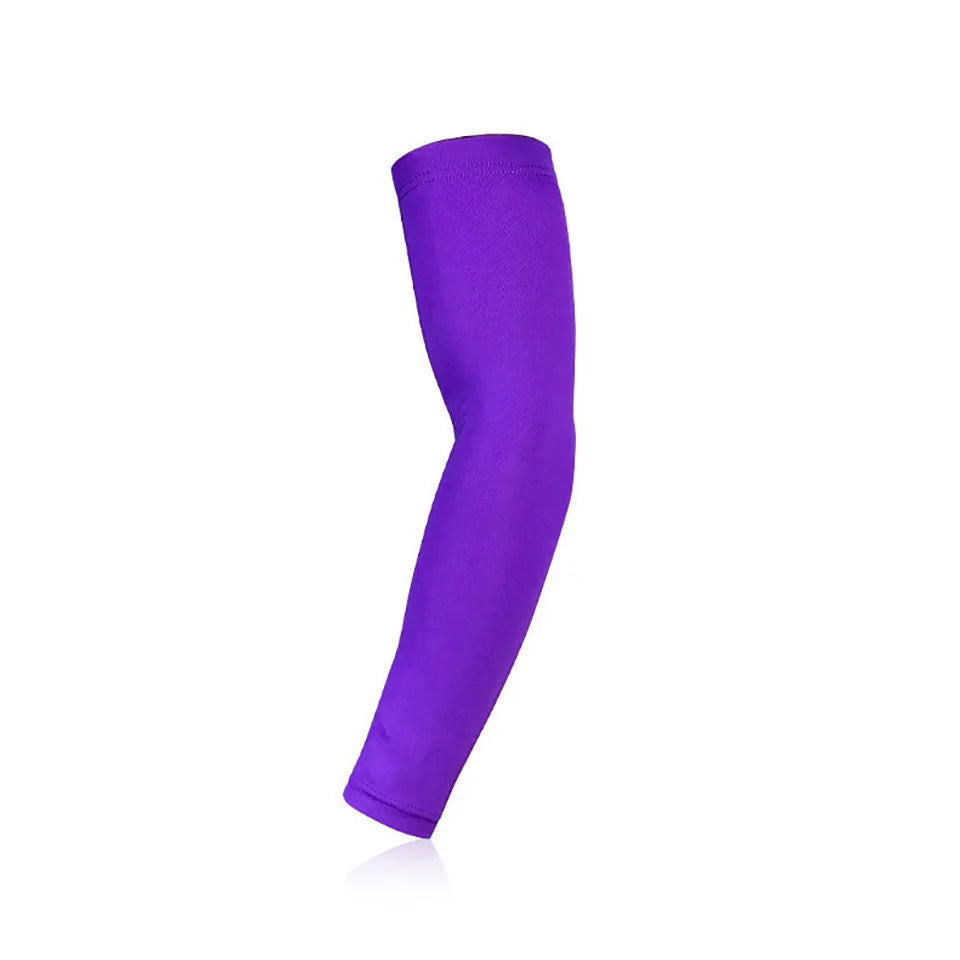 NOFOXO 1PCS Cooling UV Sun Protection Breathable Arm Sleeves Forearm Covers Anti-Slip Running Cycling Basketball Football