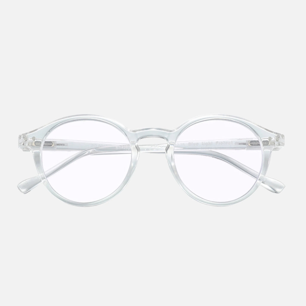 ZENOTTIC Round Anti Blue Light Blocking Reading Glasses Readers Fashion Transparent Frame Eyeglasses Women Men Diopter 0 to 4.0