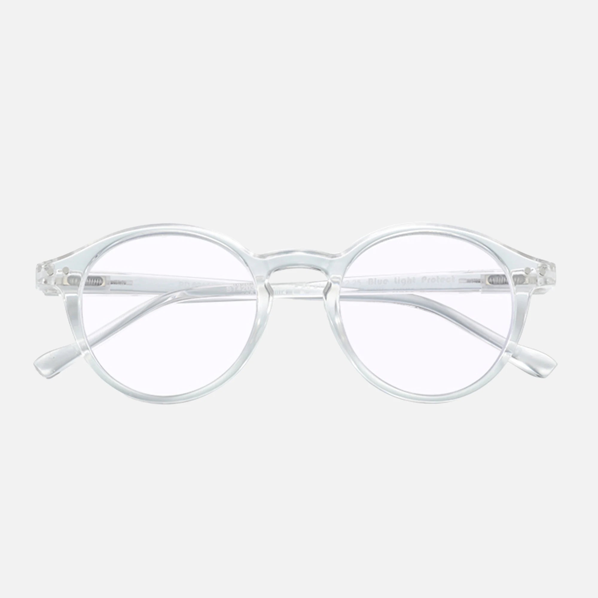 ZENOTTIC Round Anti Blue Light Blocking Reading Glasses Readers Fashion Transparent Frame Eyeglasses Women Men Diopter 0 to 4.0