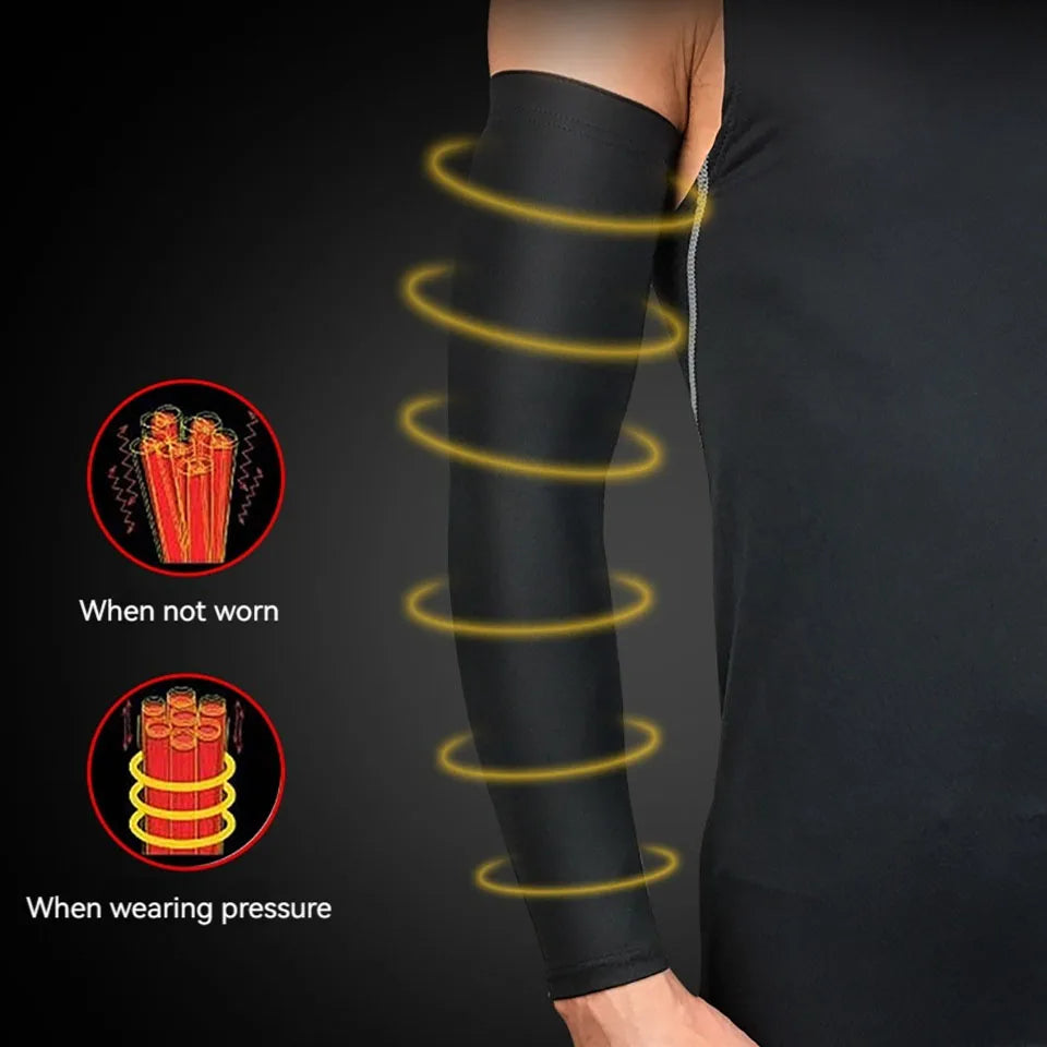 NOFOXO 1PCS Cooling UV Sun Protection Breathable Arm Sleeves Forearm Covers Anti-Slip Running Cycling Basketball Football